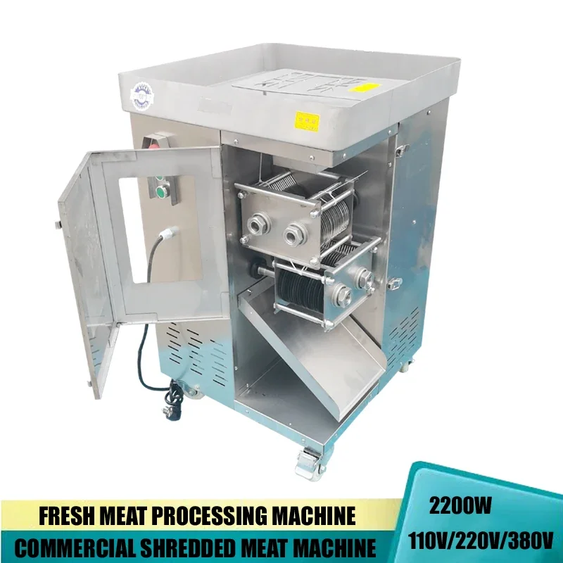 Meat Slicer Machine Meat Strip Cutter Machine Pectus Dicer Machine Shredded Meat Cutting Machine Comes Wth 2 Blades