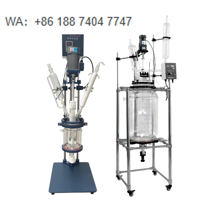 Best Price and Quality Mixing Glass Reactor Jacketed Glass Reactor 5L Glass Reactor for Laboratory