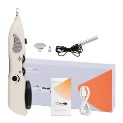 Meridian Energy Meridian Pen Massage Electronic Acupuncture Point Pen + Natural Stone GuaSha Scraping Massager Set Relief Pain