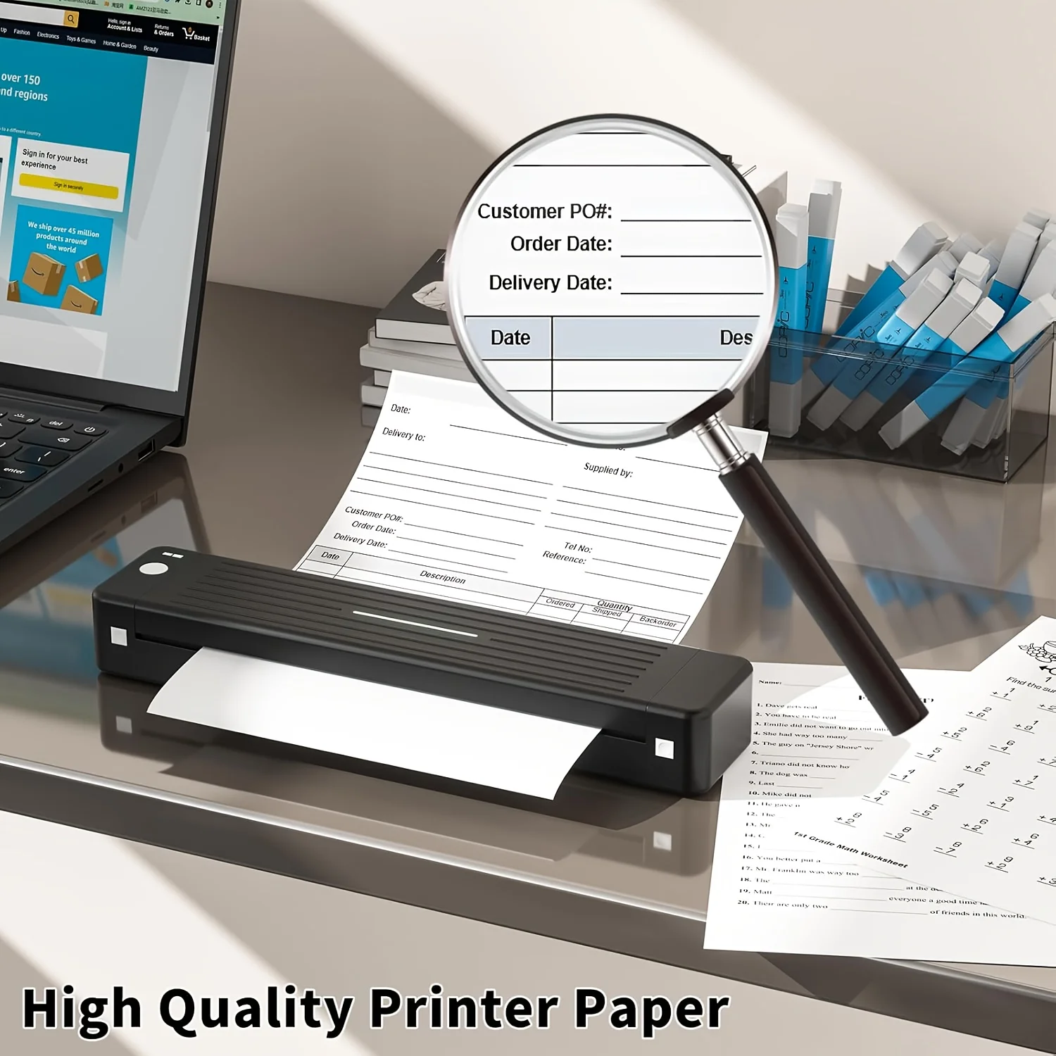 100 Sheets A4 Thermal Paper Printing Paper 210x30mm Long-Term Quick-Dry Suitable For A4 Wireless Bluetooth Thermal Printer Paper