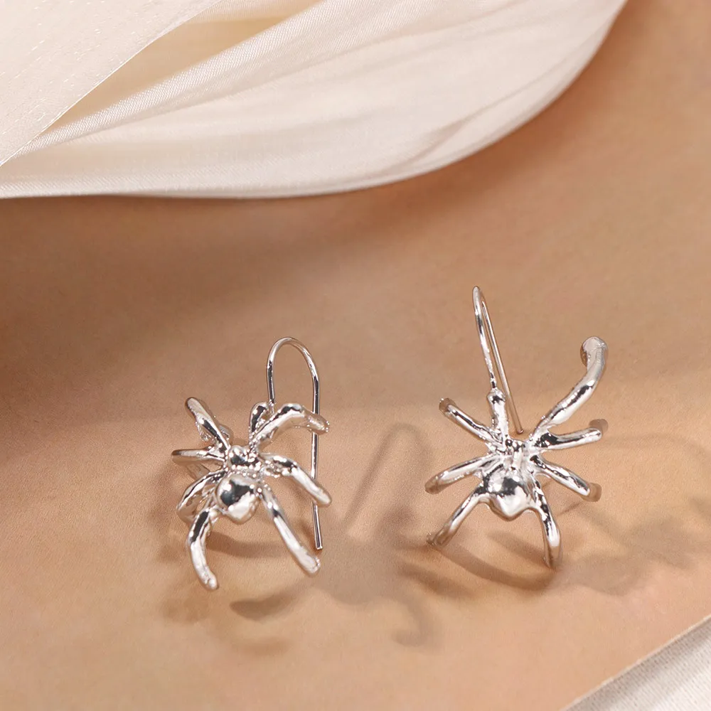 Versatile Creative Spider Earrings Exquisite Personalized Halloween Earrings Vintage Gothic Drop Earrings Party