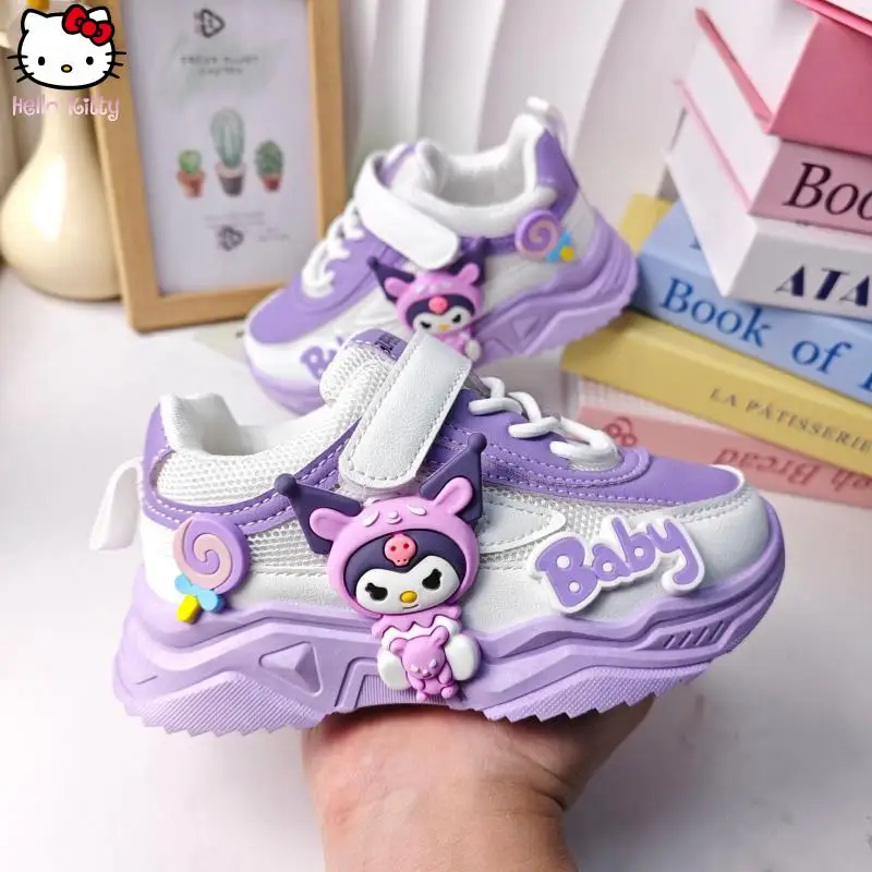 

Kuromi Girls Kawaii Dad Shoes Мультфильм Весна Осень Новый Аниме Спортивная Дышащая Бордовая Обувь Sanrio Студенческая Мягкая Подошва Кроссовки