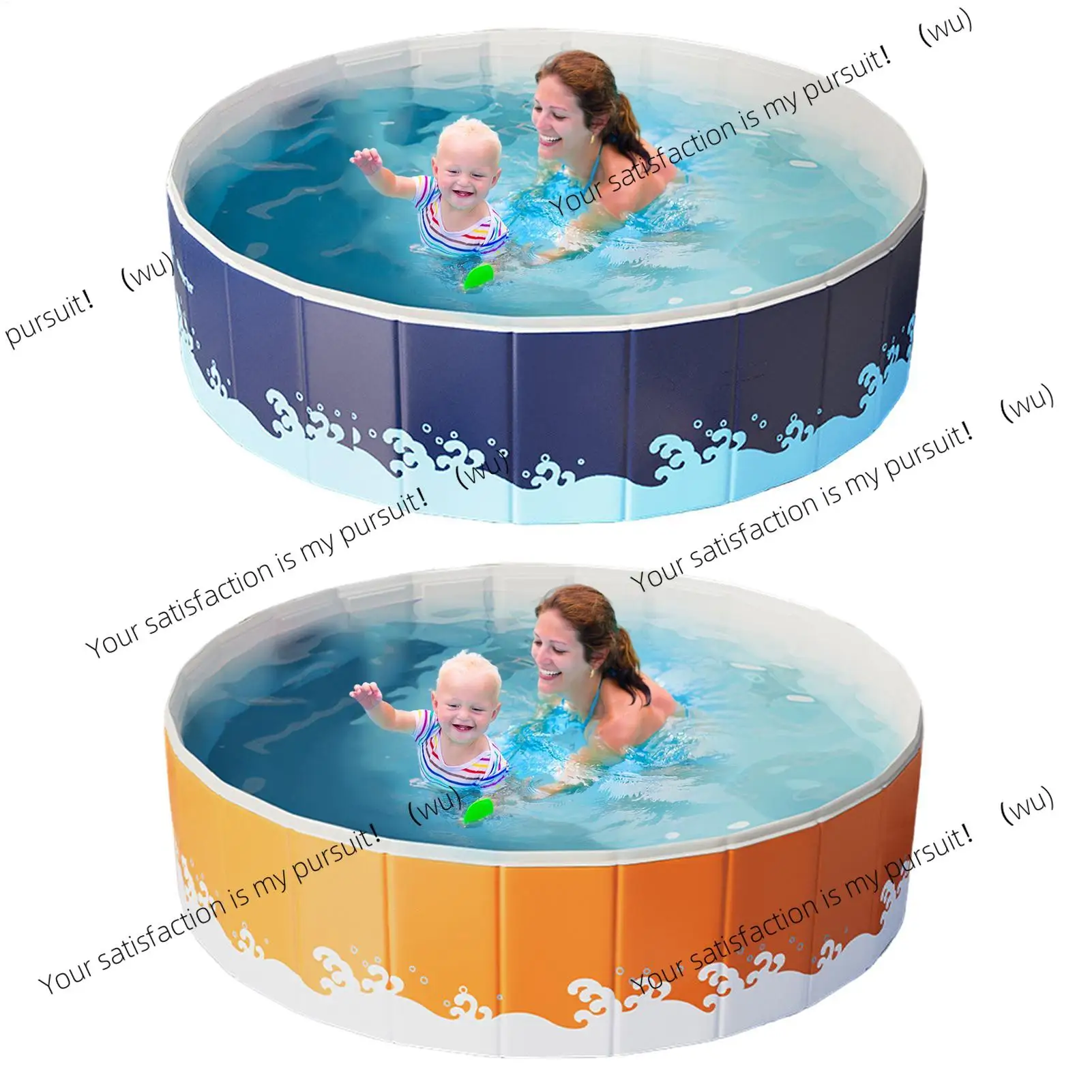 for Outdoor Water Parties Folding Swimming Pool Non-inflatable Ground Swimming Pool Swim Tool with Space-Saving Nylon Design