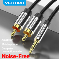 Vention Audio Cable RCA Jack 3.5 Y Splitter HiFi Stereo 2RCA to 3.5mm RCA Cable Aux for Amplifier Phone Speaker Aux Cable Jack