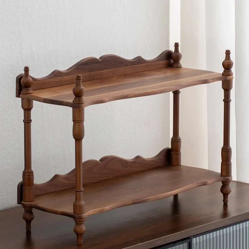

Solid wood European-style cosmetics and jewelry shelving unit