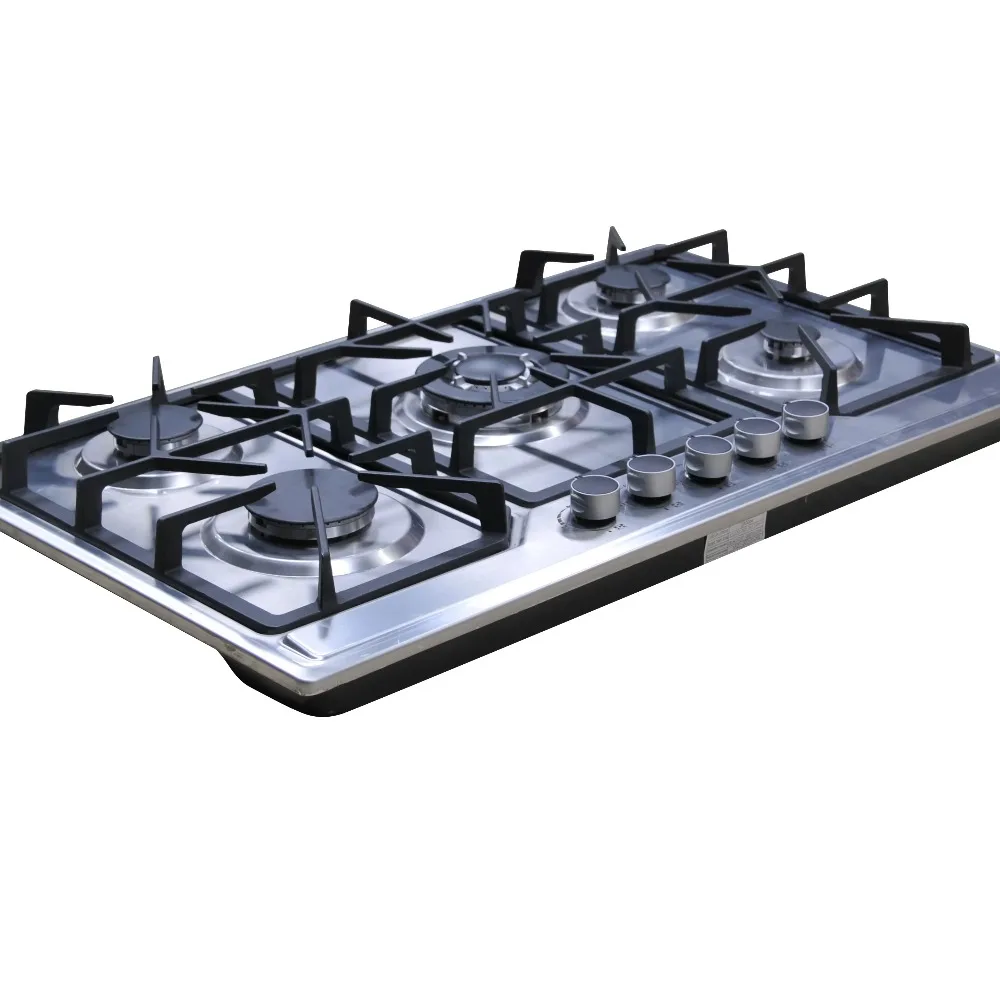 High Quality Stainless Steel Built-in Gas Hob Kitchen Appliance with Enameled Water Tray Battery Powered for Hotels LP Gas Type