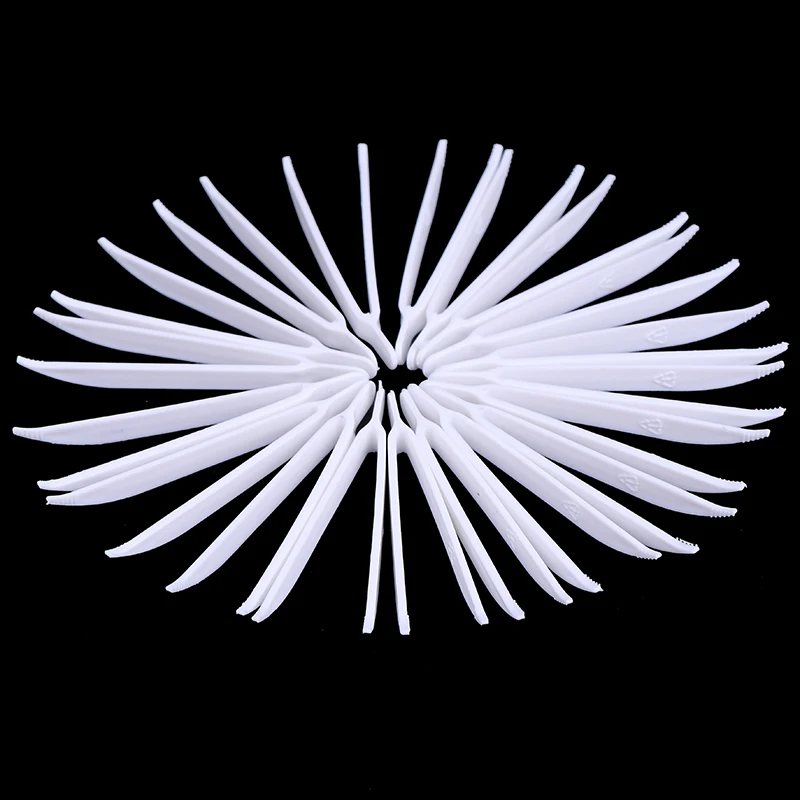 20Pcs Disposable Eyelash Tweezers Set Plastic Multifunctional Small Beads Forceps For Jewelry Making-New