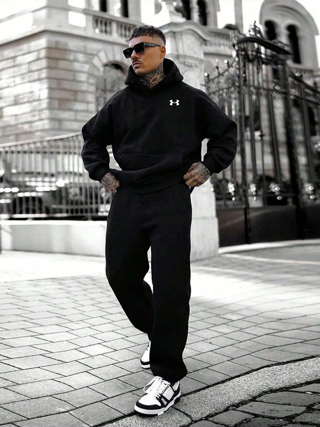 طقم خريف وشتاء للرجال: هوديي + سروال قصير! هوديي مسامي، سراويل سميكة دافئة. مجموعة واحدة لملابس الخريف/الشتاء يجب اقتناؤها!