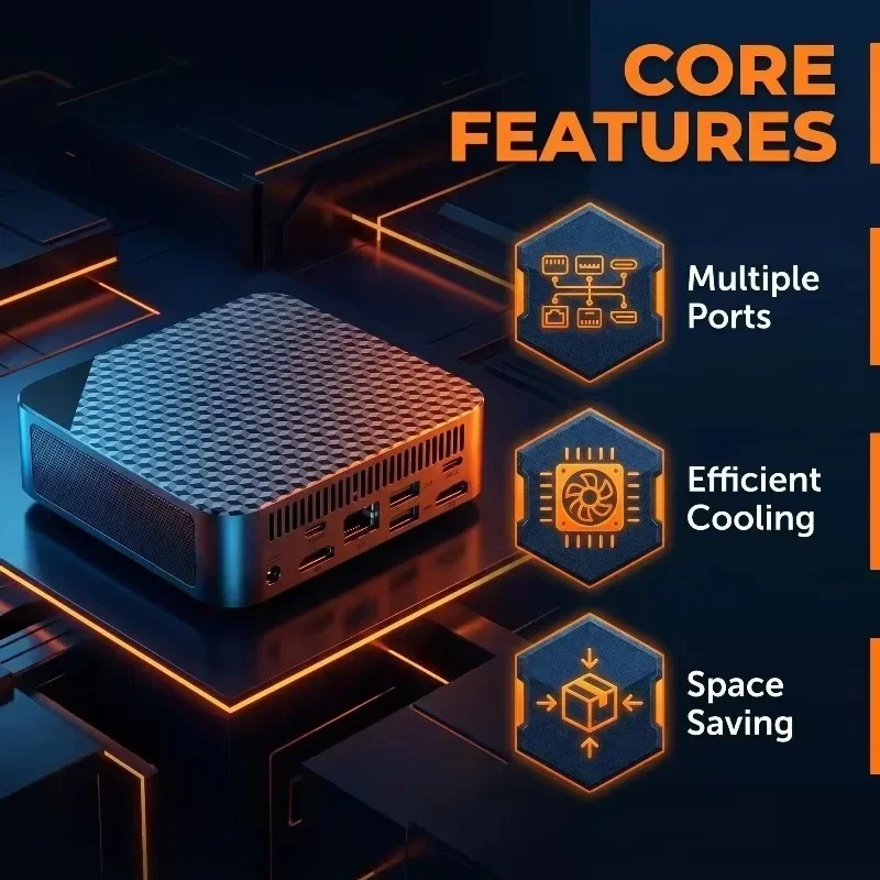 NEW Core i9 10980HK Mini PC 16GB RAM 1TB-2TB SSD M.2 NVMe SSD Triple 4K Display WiFi6 BT5.2 Silent Cooling Home Office Pro PC