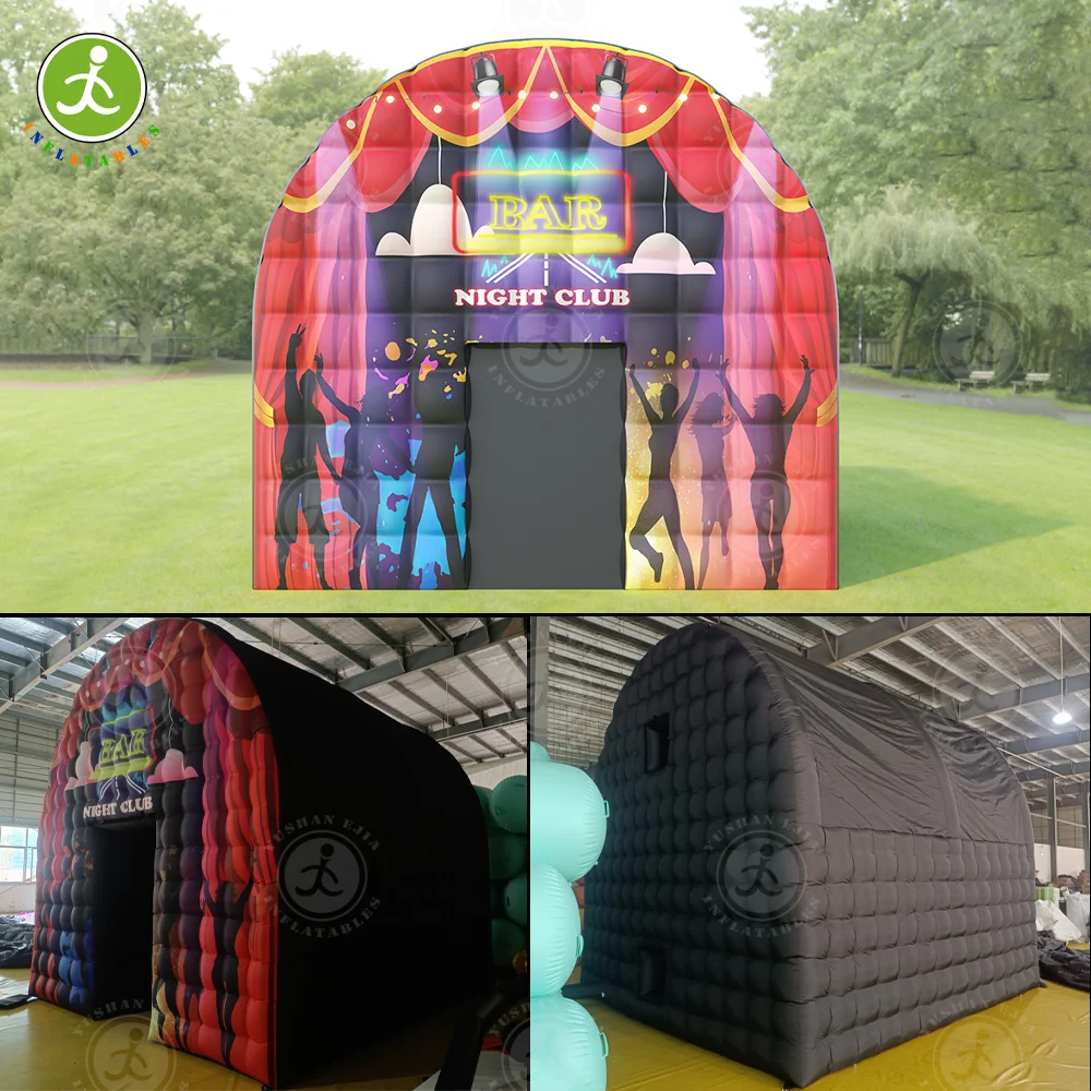 Special offer in stock! Large black inflatable air tent square pavilion painted spray paint activity room suitable for camping,