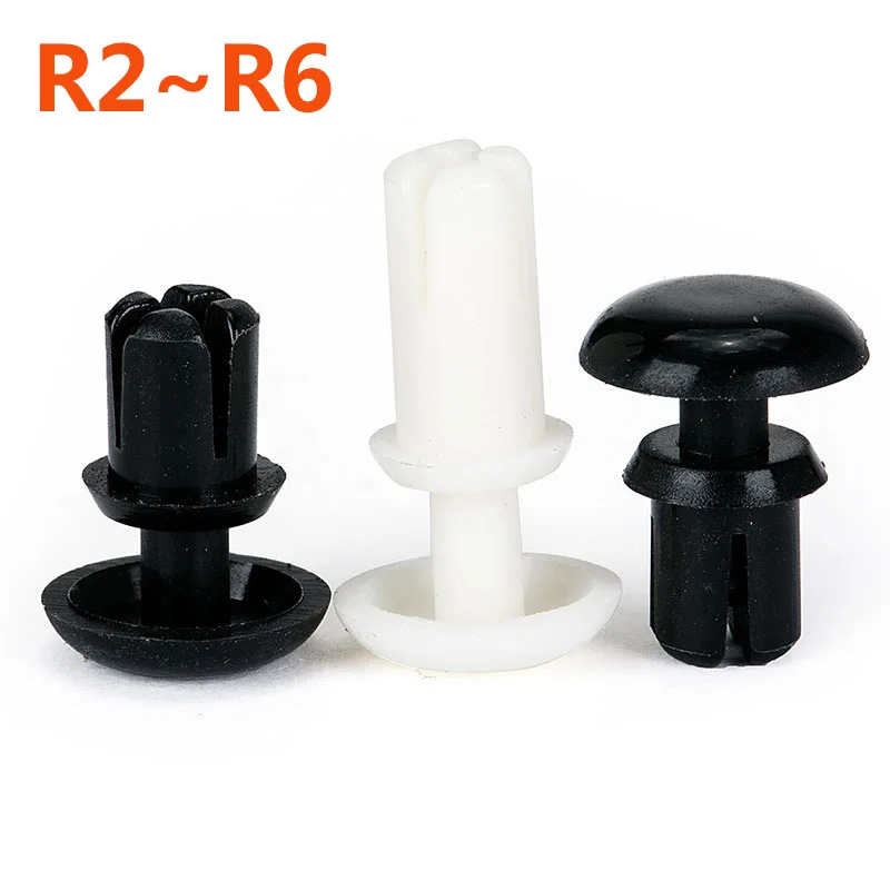 Rivet Nylon Rivets Pressing Button Plastic R Type/Type PC Plate Plastic Female Rivets Nylon Rivets R2/2.7/3.1/3.6/4.1/5.1/6.1mm