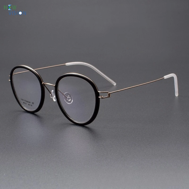 

Ultra Light Pure Titanium Women Oval Glasses Women New Casual Fashion Small Face Men Optical Eyeglass Support Prescription Lens