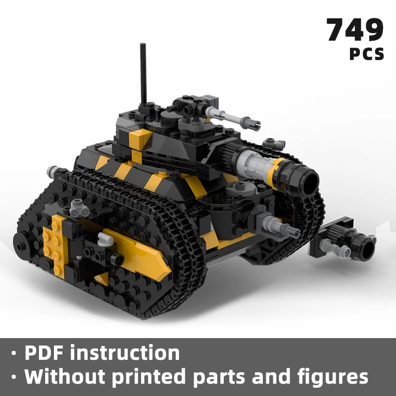 classic hammer game battle tank cannon bricks sci-fi military movie car vehicle blocks soldier army war weapon unique display