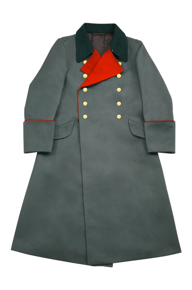 GUGB-003 WWII เยอรมัน Heer ทั่วไป Fieldgrey Gabardine Greatcoat กับท่อ