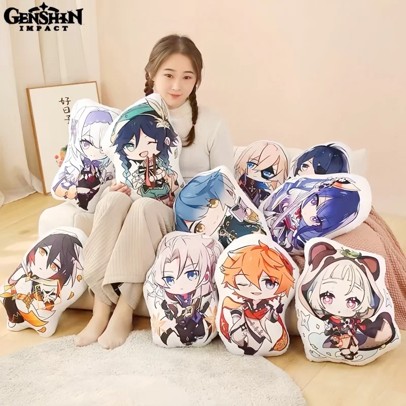 New Genshin Impact The Knave Arlecchino Furina Neuvillette Stuffed Plush Toy Doll Anime Figure Room Decor Sofa Cushion Pillow