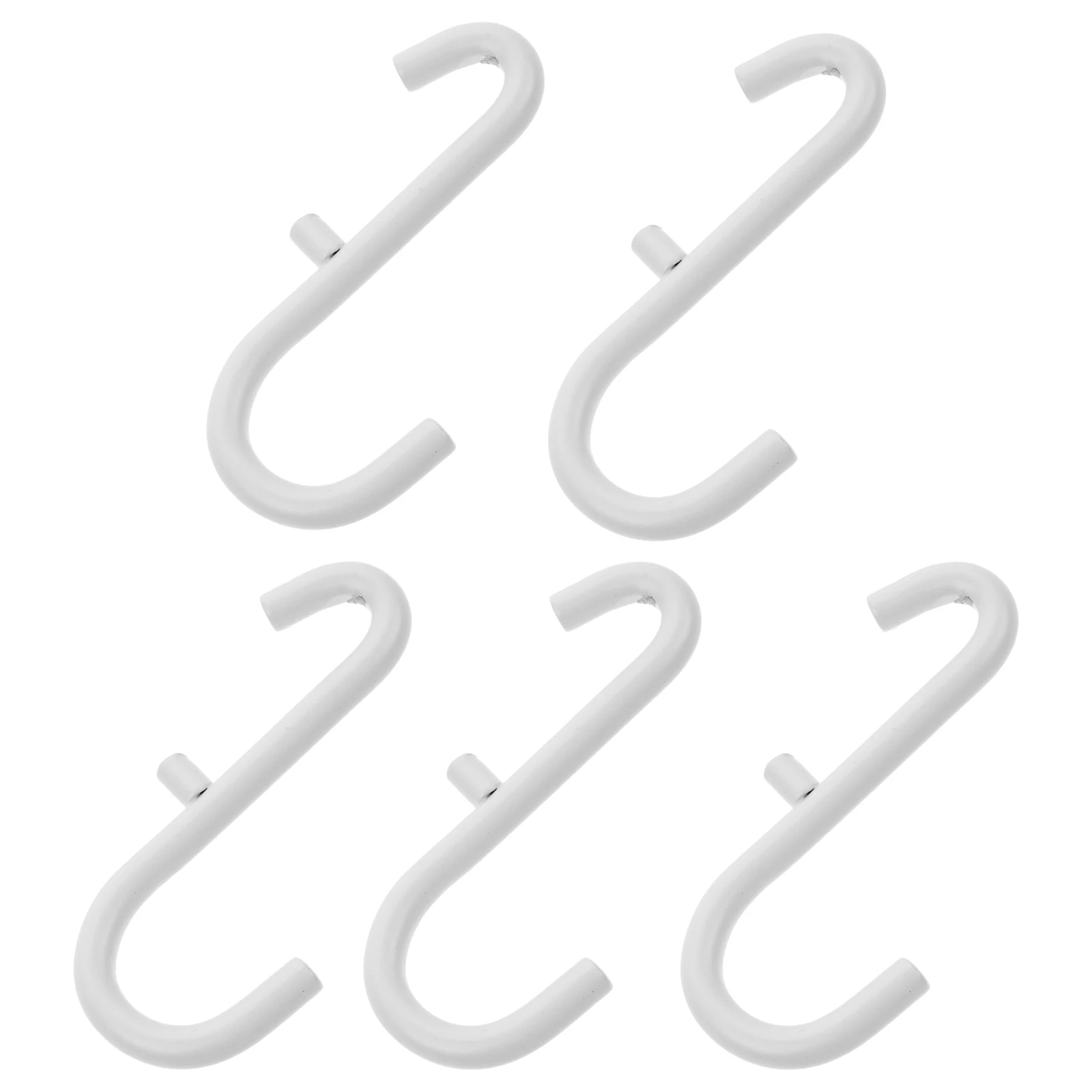 

5 White Peg Hooks Perforated Board Storage Rack Heavy Duty Iron Hangers No Drill Wall Mount Tools ganizer Utility Display