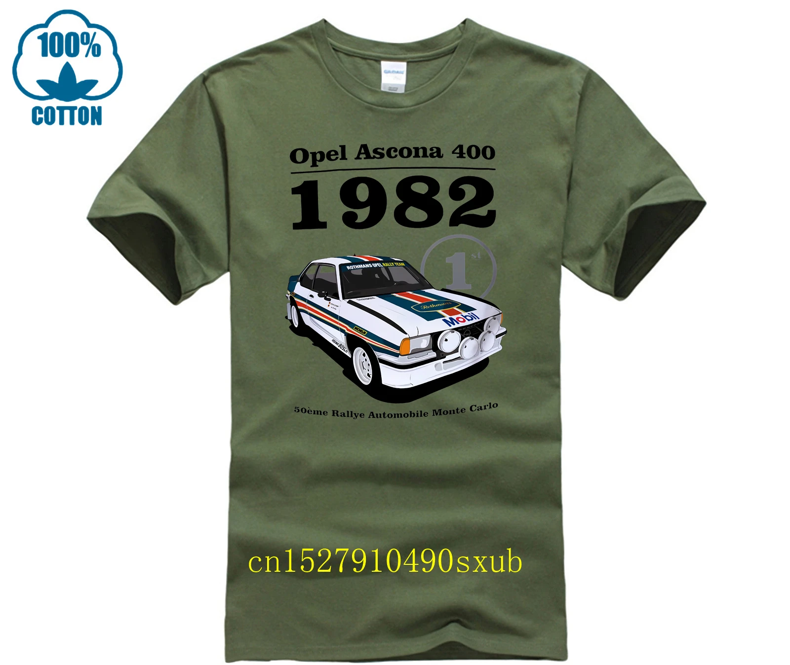 OPEL ASCONA 1982 T SHIRT CLASSIC CAR RALLY TRACK BIRTHDAY PRESENT GIFT 1980\'S