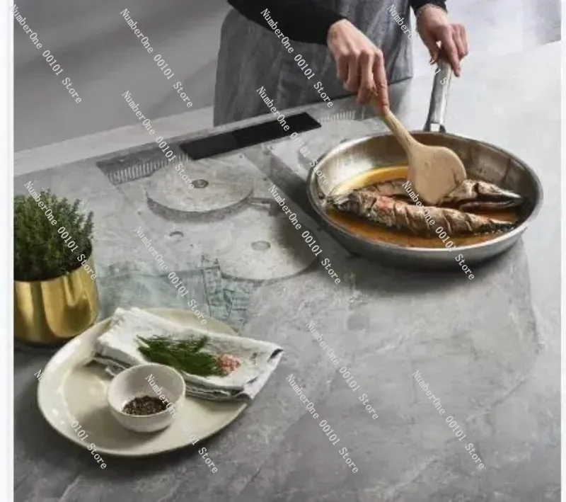 Under Granite Induction Cooktop Invisible Built-In, Ceramic Stove Hob for Kitchen Counter Stovetop