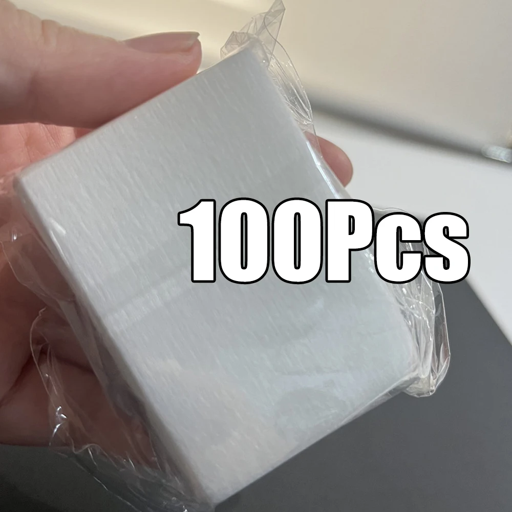 100 pièces/ensemble professionnel non pelucheux ongles tampons de coton blanc/rose/vert lingettes dissolvant d'ongles doux UV Gel vernis élimination papier lingettes