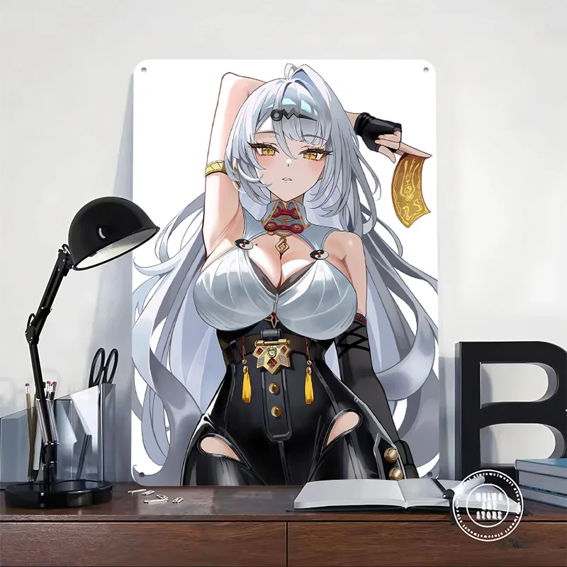 Zenless Zone Zero Yixuan Personalized 3D Textured Metal Poster Wall Art Tinplate Sign for Vintage Retro Decoration Room Bedroom