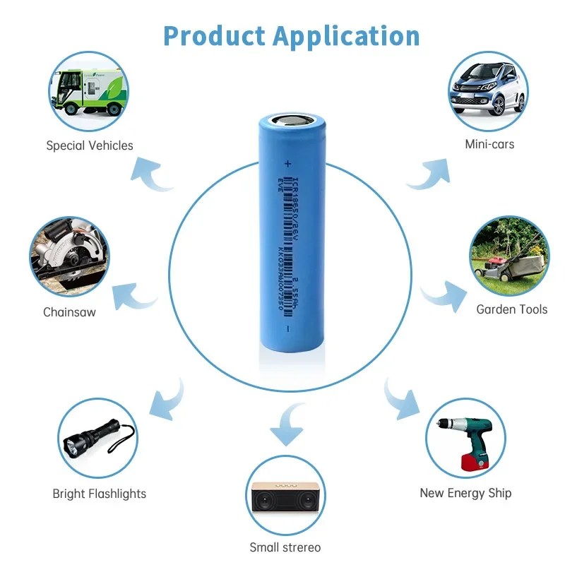 Batteria ricaricabile EVE 18650 batteria 2500mAh 3.6V 18650 cella al litio 18650 li-ion ricaricabile 18650 2550mAh capacità