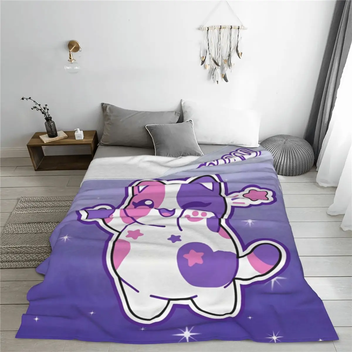 Aphmau Cat Anime Blankets Spring Autumn Cartoon Multifunction Lightweight Throw Blankets for Bedding Couch Plush Thin Quilt