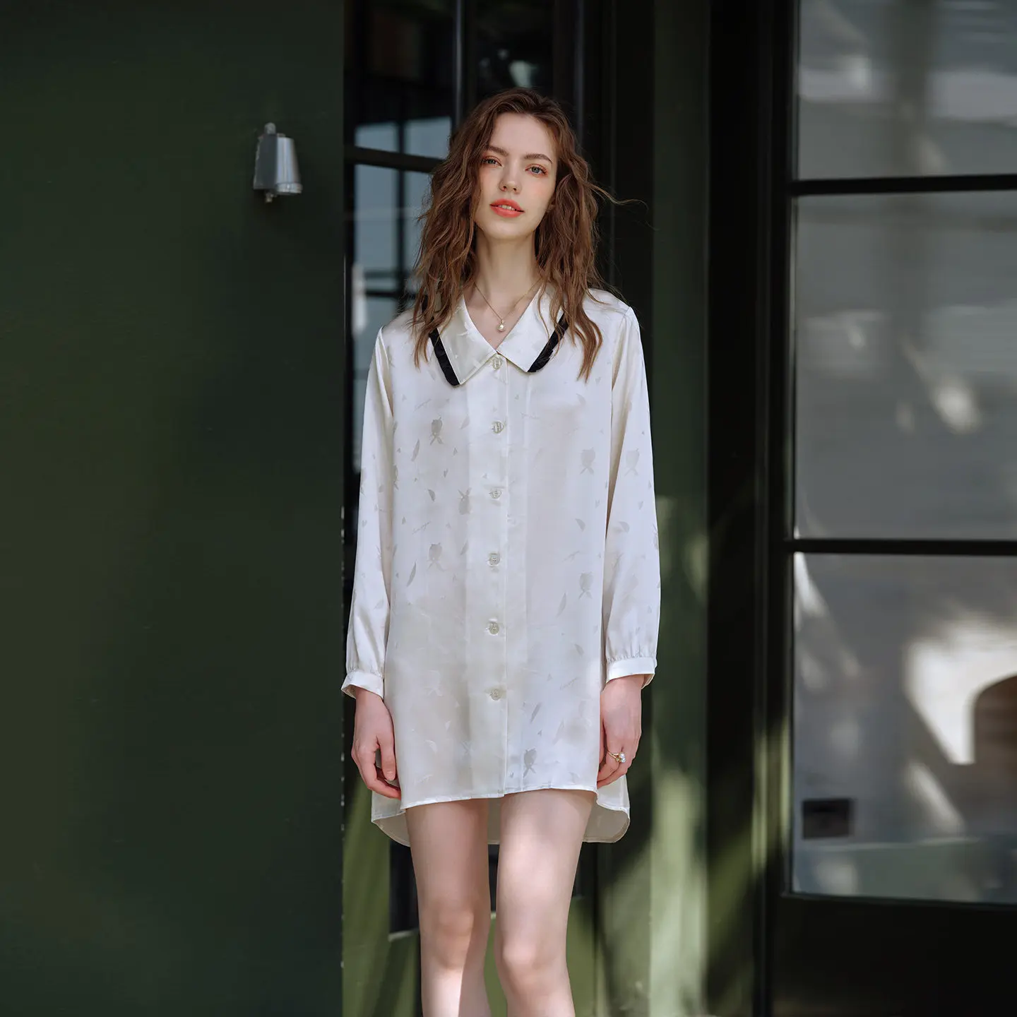 

Шелковая ночная рубашка-платье из 100% тутового шелка плотностью 19 момме, женская летняя пижама, универсальная одежда для сна и повседневного отдыха