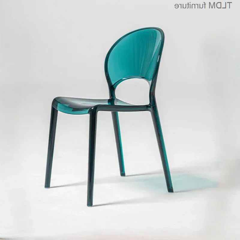 شرفة البلاستيك كراسي تناول الطعام في الهواء الطلق غرفة المعيشة مريح واضح الطابق كراسي تناول الطعام الألعاب الحد الأدنى Sillas أثاث المنزل QQ