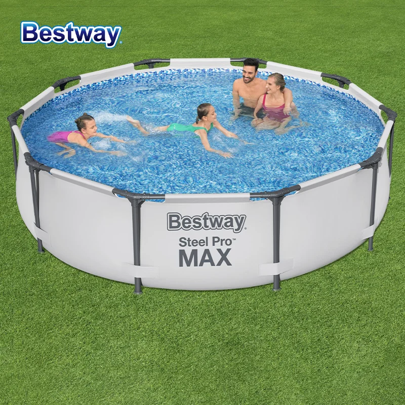 Bestway 56406 ชุดสระว่ายน้ํา สระเด็กเล่นทรงกลมเหนือพื้นดิน สระว่ายน้ํากรอบกลม สระว่ายน้ํากรอบเหนือพื้นดิน
