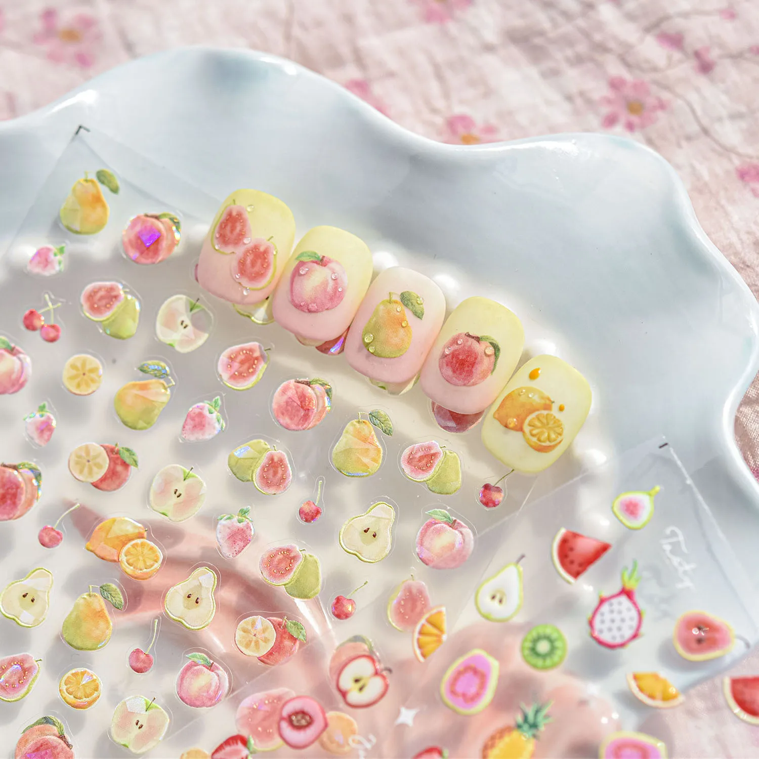 Summer Tempting Colorful Fruits High Quality 3D Nail Stickers Nail Art Decal Design Manicure Tool T-5017