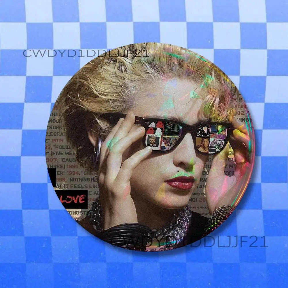 M-Madonna 80s Badge Brooch Figure Lapel Pins Clothes Backpack Fashion Cute Collection Decoration Display