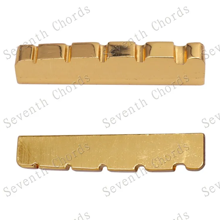 1 Pcs 5 String Slotted Brass Nut For 5 String Electric Bass . Size:  45 x 6x 8.8-8mm