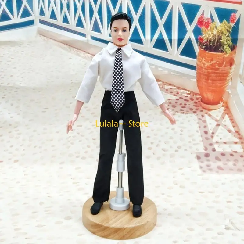 Y4QA Multisize Doll Holder With Reinforced Base Metal Frame And Quick Assembly Design Doll Display Stand For Exhibits