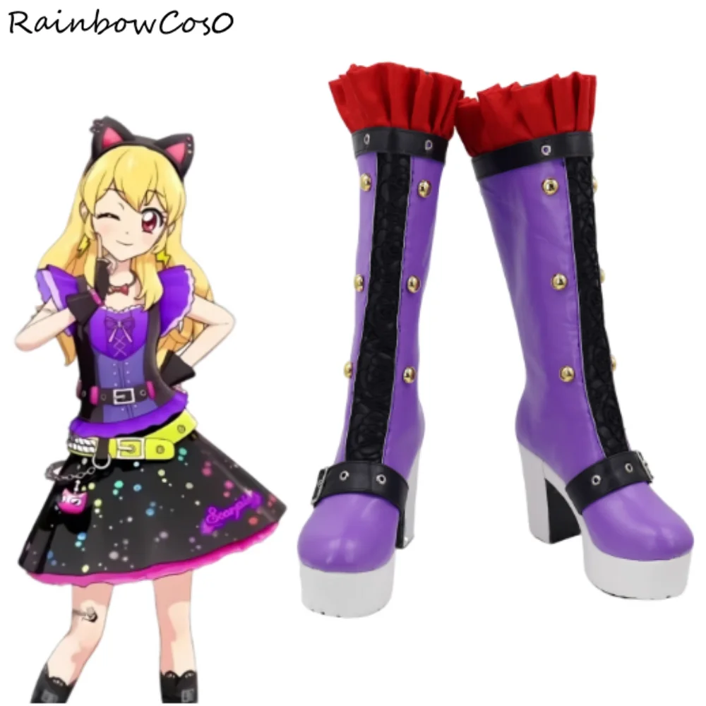 

Hoshimiya Ichigo Aikatsu Cosplay Shoes Boots Game Anime Party Halloween RainbowCos0 W5080