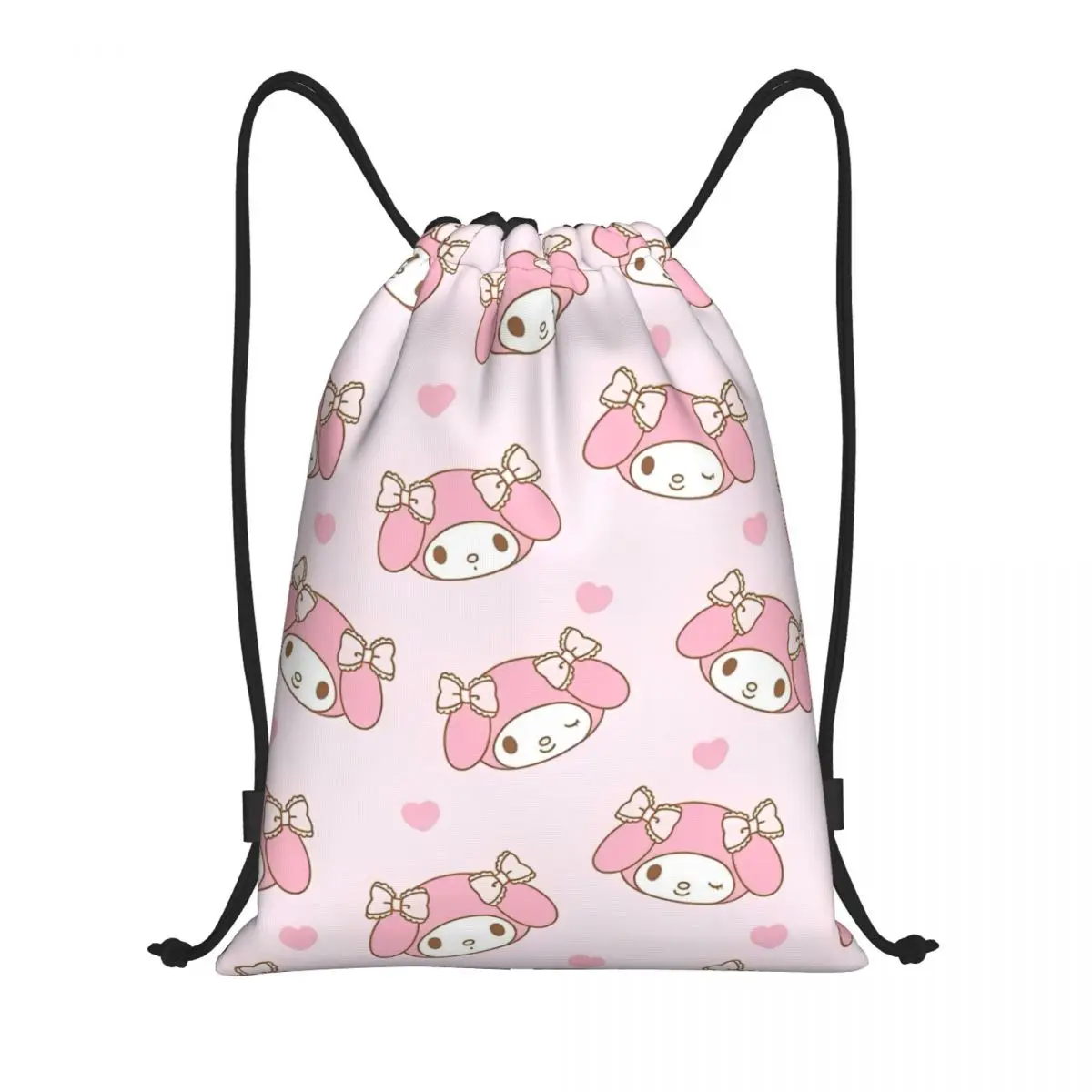 Sanrio Kawaii My Melody Drawstring Backpack Sports Gym Sackpack Anime String Bags for Exercise