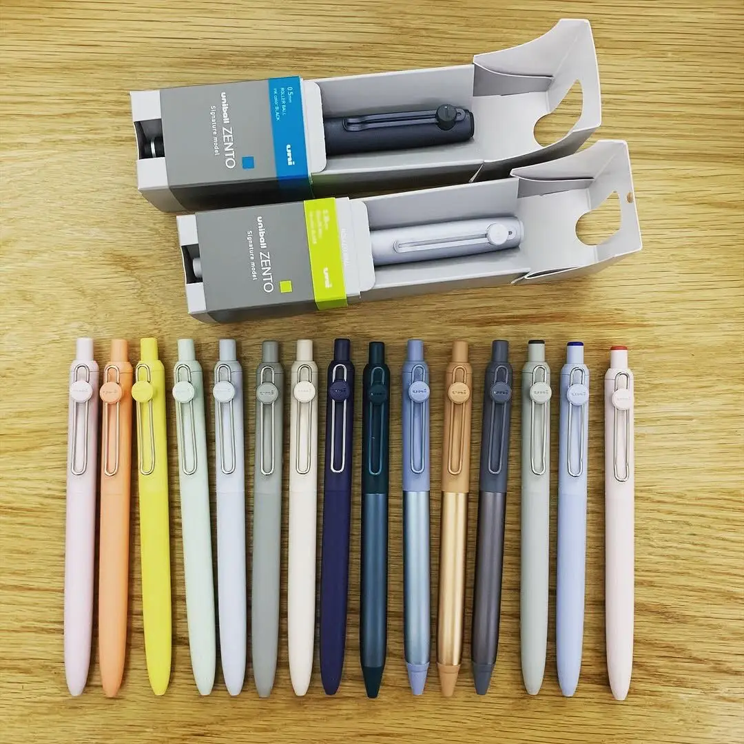 Uni Uniball ZENTO Retractable Gel Pen 0.38/0.5/0.7mm Fine Tip Pen Smooth Writing Japanese Stationery for Office School Supplies