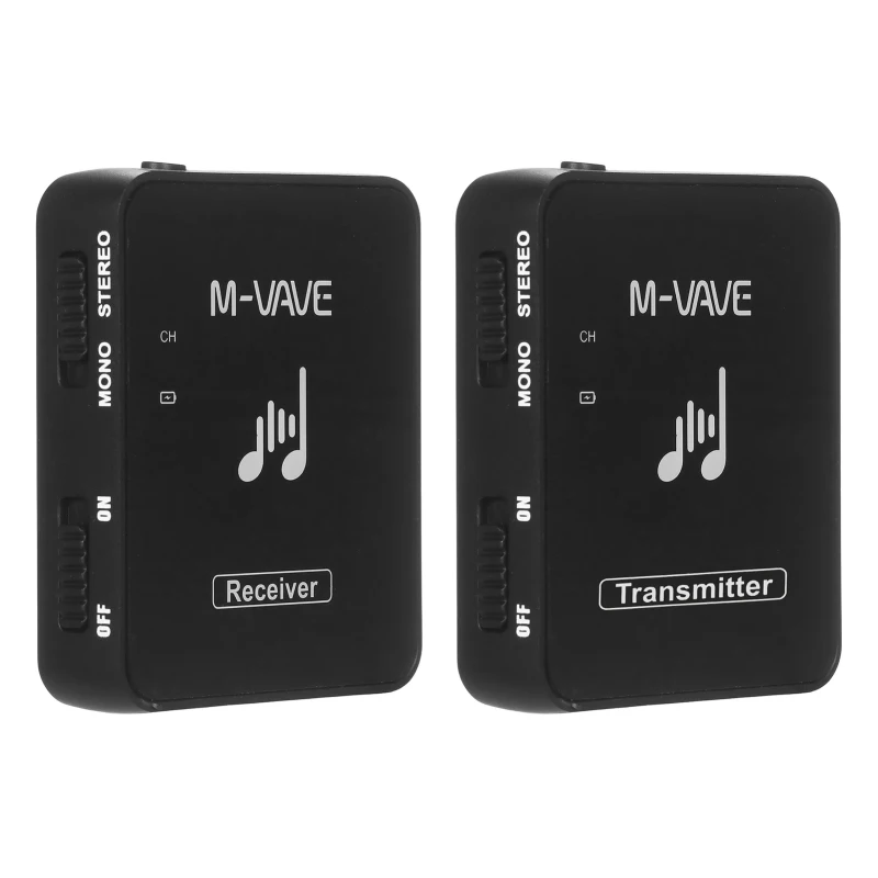 M-VAVE WP-10 2.4GHz Wireless Earphone Monitor Transmission System Rechargeable Transmitter & Receiver Stereo Mono Recording