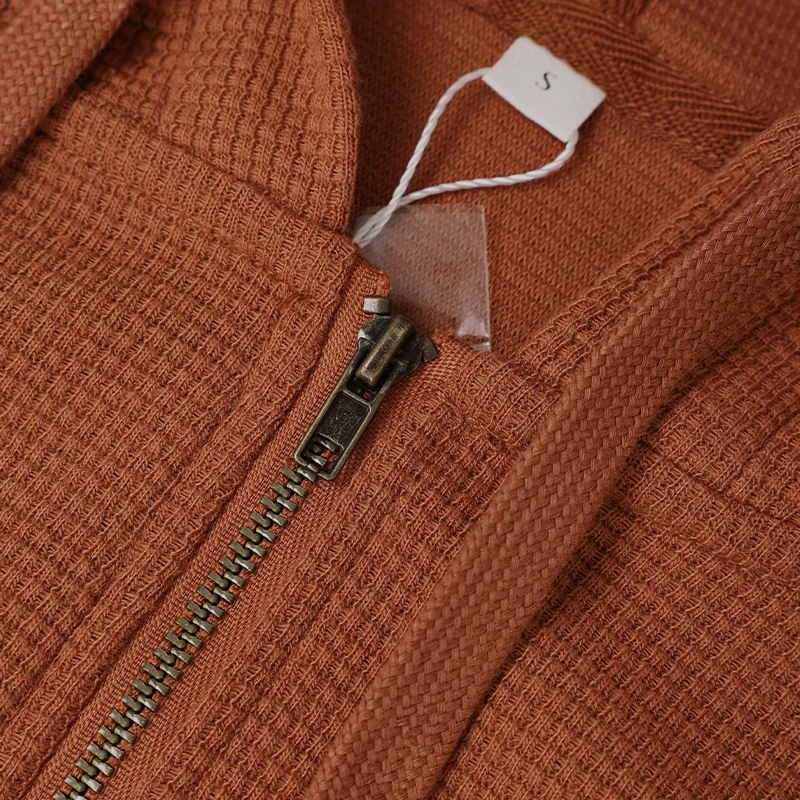 Herfst dames hoodie met lange mouwen, rits, trekkoord, crop, korte top, cool girl, streetwear, wijnrood vest, sportjassen