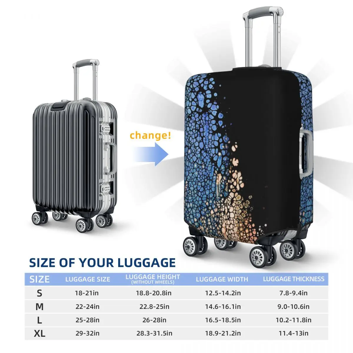 Hd Wallpaper Suitcase Cover Fashion Cruise Trip Protector Vacation Practical Luggage Case