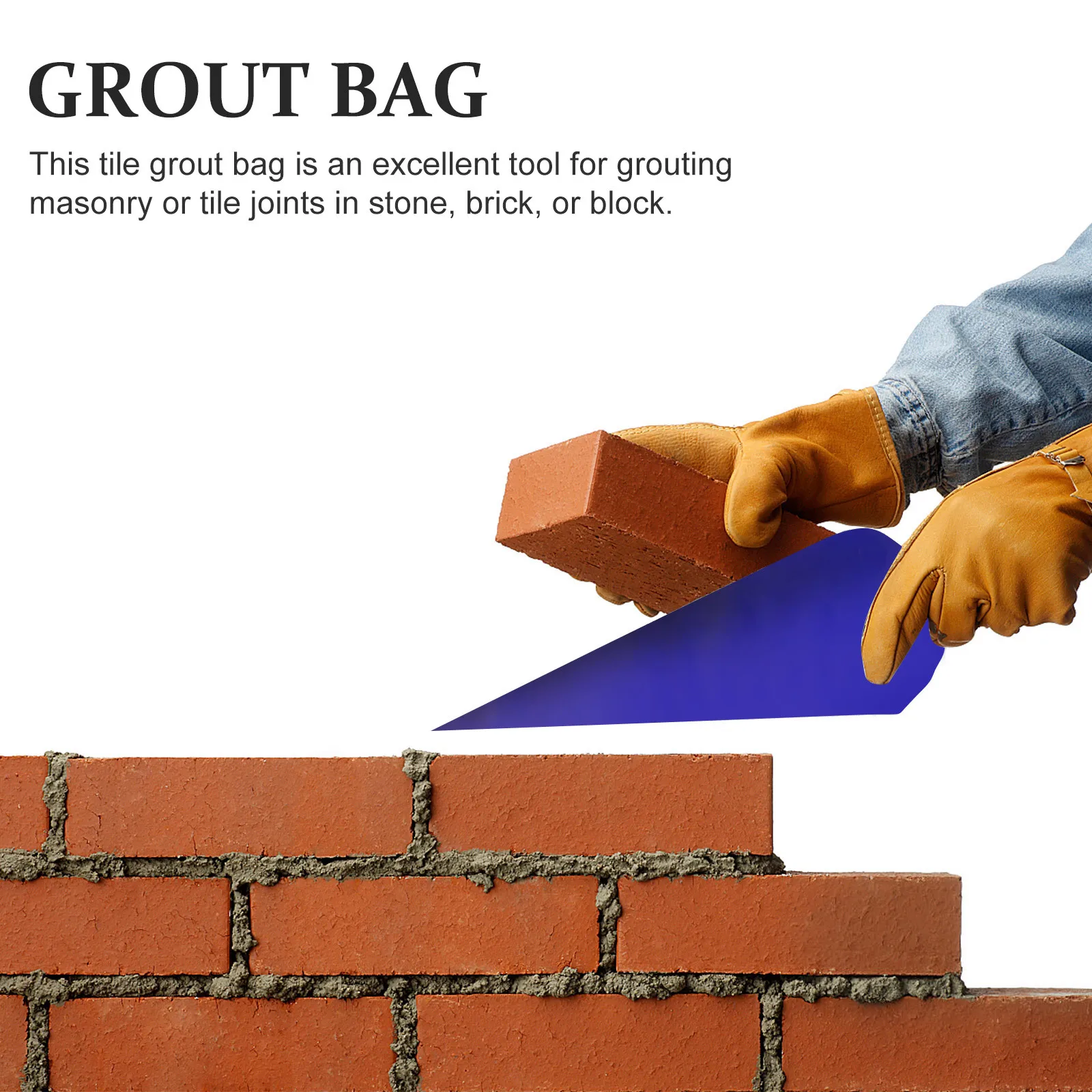 

50Pcs Tile Grout Bags Masonry Repair Applicator with Trimable Tip for Stone Brick Block Cement Sealer Dispensing Professional