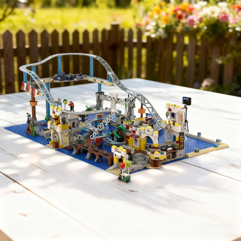1674pcs MOC Shipwreck Island Rollercoaster Model Building Blocks Architecture Festival Gifts DIY Creative Toy Brick Birthday