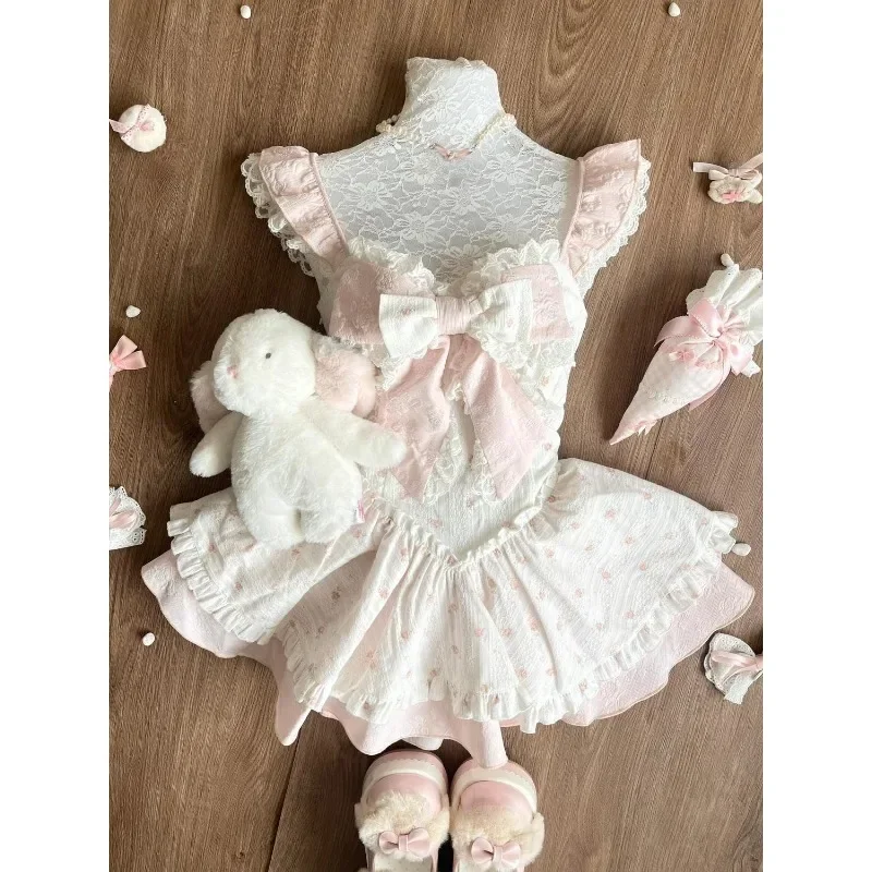 Japonês lolita ternos feminino vintage americano japonês kawaii 2 peça vestido define francês elegante retro roupas até mesmo roupas de festa