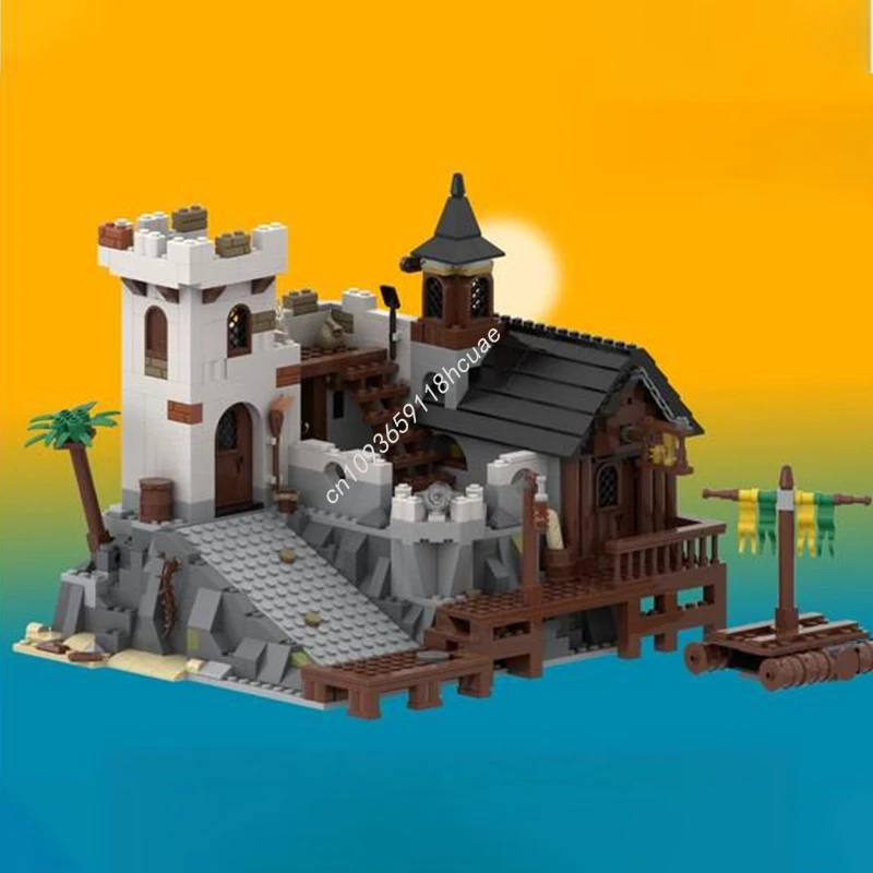 

1094 шт. MOC Port Azul Pirates, строительные блоки, рождественская игрушка для развития терпения и концентрации, креативный подарок для детей