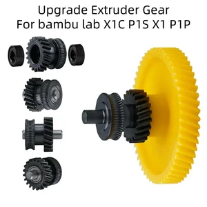 Atualizar conjunto de engrenagem extrusora de aço endurecido para bambu lab p1s p1p x1 carbono x1c impressora 3d níquel chapeamento resistente ao desgaste 8 principais vendas eixo extrusora - №4