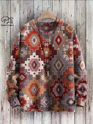 Plstar kosmos neue 3d druck retro muster serie weihnachten warme hässliche pullover straße lässig unisex winter pullover F-8