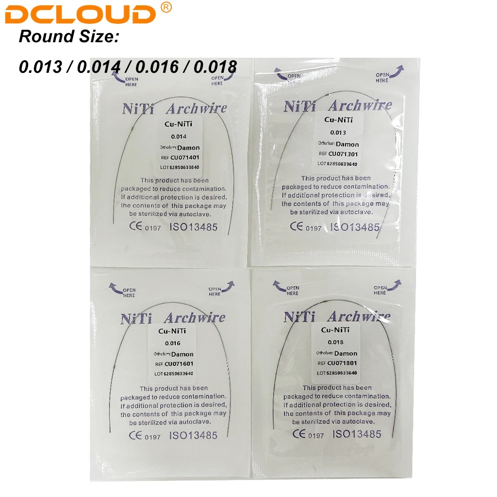 10Packs Dental Copper Nickel Titanium Arch Wires Ortho Cu-NiTi Archwire With Stops Round/Rectangle Damon Form Dentistry Products