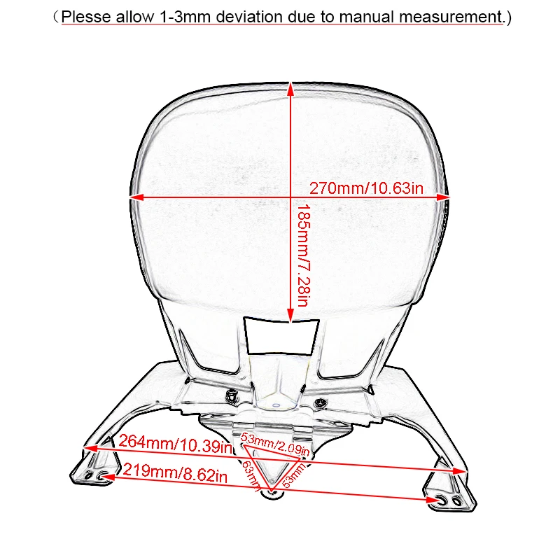 مسند ظهر للدراجة النارية لـ ياماها ، XMAX 300 ، XMAX300 ، مساند الظهر الخلفية ، 2017 ، 2018 ، 2019 ، 2020 ، 2021 ، 2022 #6