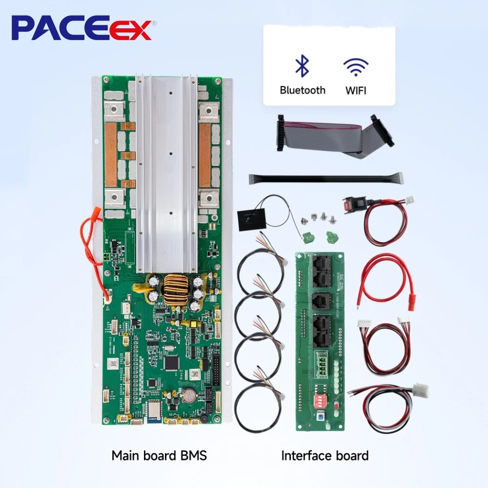 

PACEex Smart BMS 16S 48V 300A LiFePo4 Household Energy Storage BMS Current Limited 20A with Bluetooth Wifi