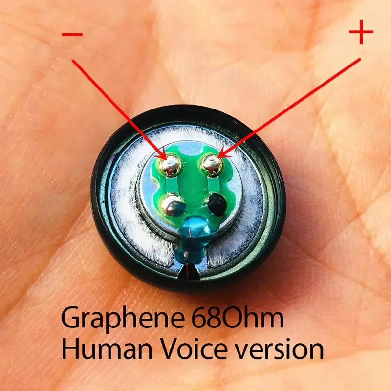 QIGOM High Resolution Female Voice Diy Headphone Voice Pure Quality Unit 68ohm Graphene Sound Field Broad Pop Classic Flat Plug