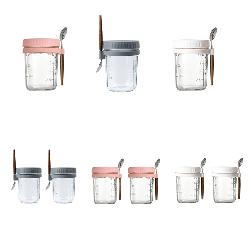 Контейнер для чашки для завтрака, герметичная банка для овсяных пластівцев с крышкой и ложкой, портативная чашка для овсяных пластин для салата, хлопьев